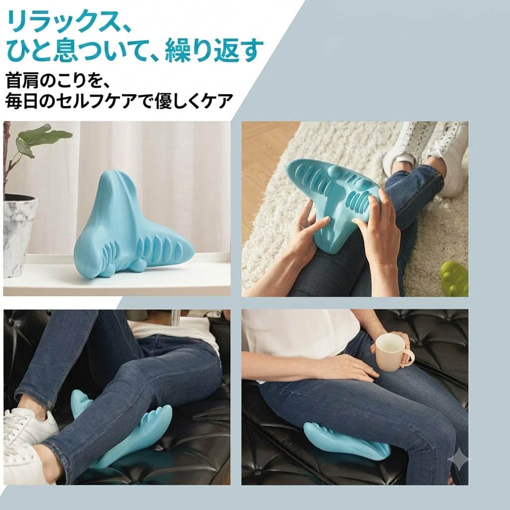 寝ころぶだけ 首・肩ツボ押しピロー