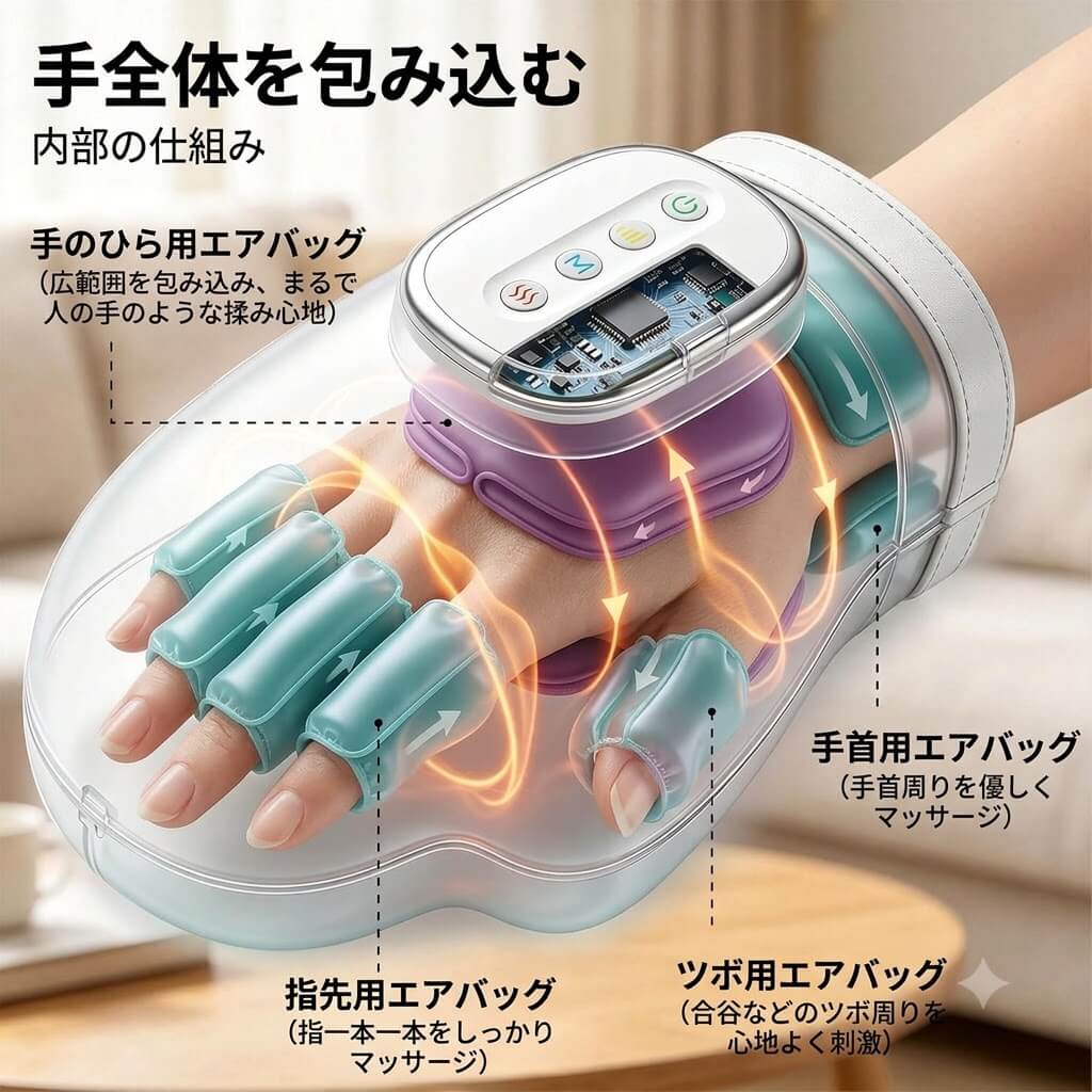 ぬくもりハンドマッサージャー