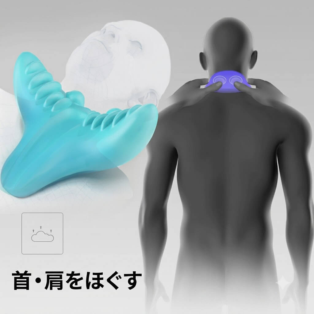 寝ころぶだけ 首・肩ツボ押しピロー