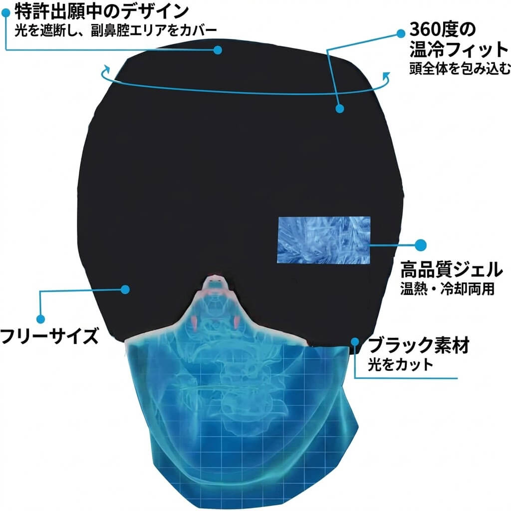 おつかれ頭に 温冷ケアキャップ