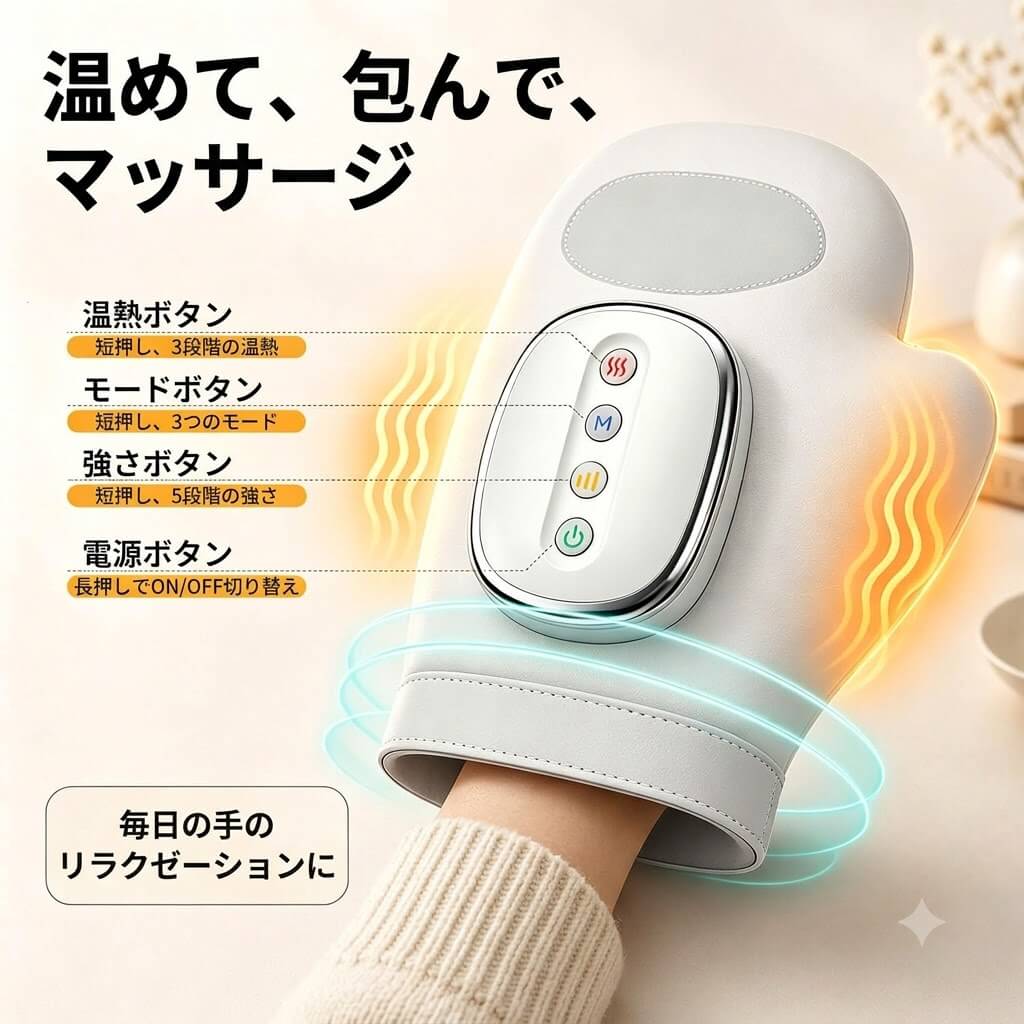 ぬくもりハンドマッサージャー
