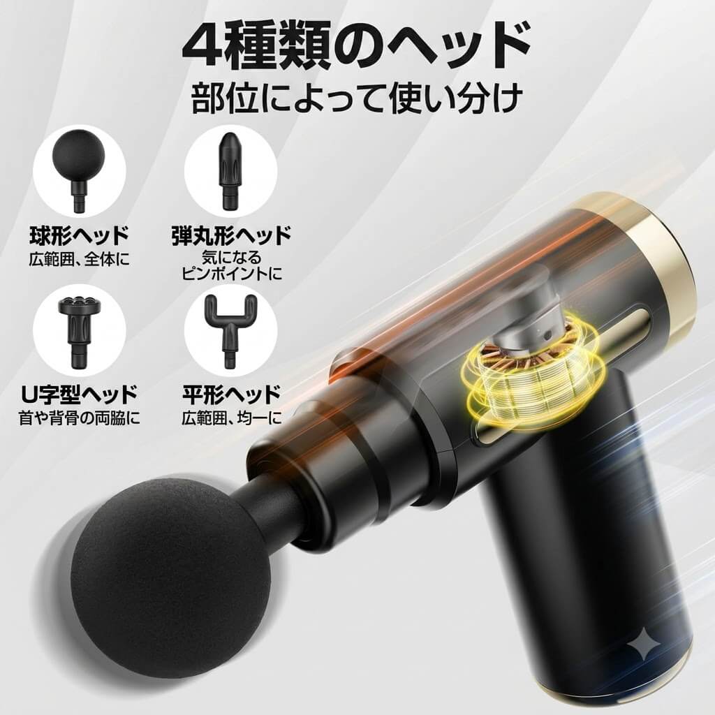 どこでもほぐせる ハンディマッサージガン