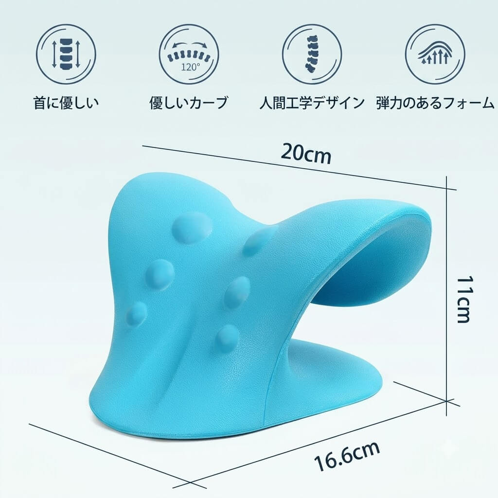 寝ころぶだけ 首もとストレッチピロー
