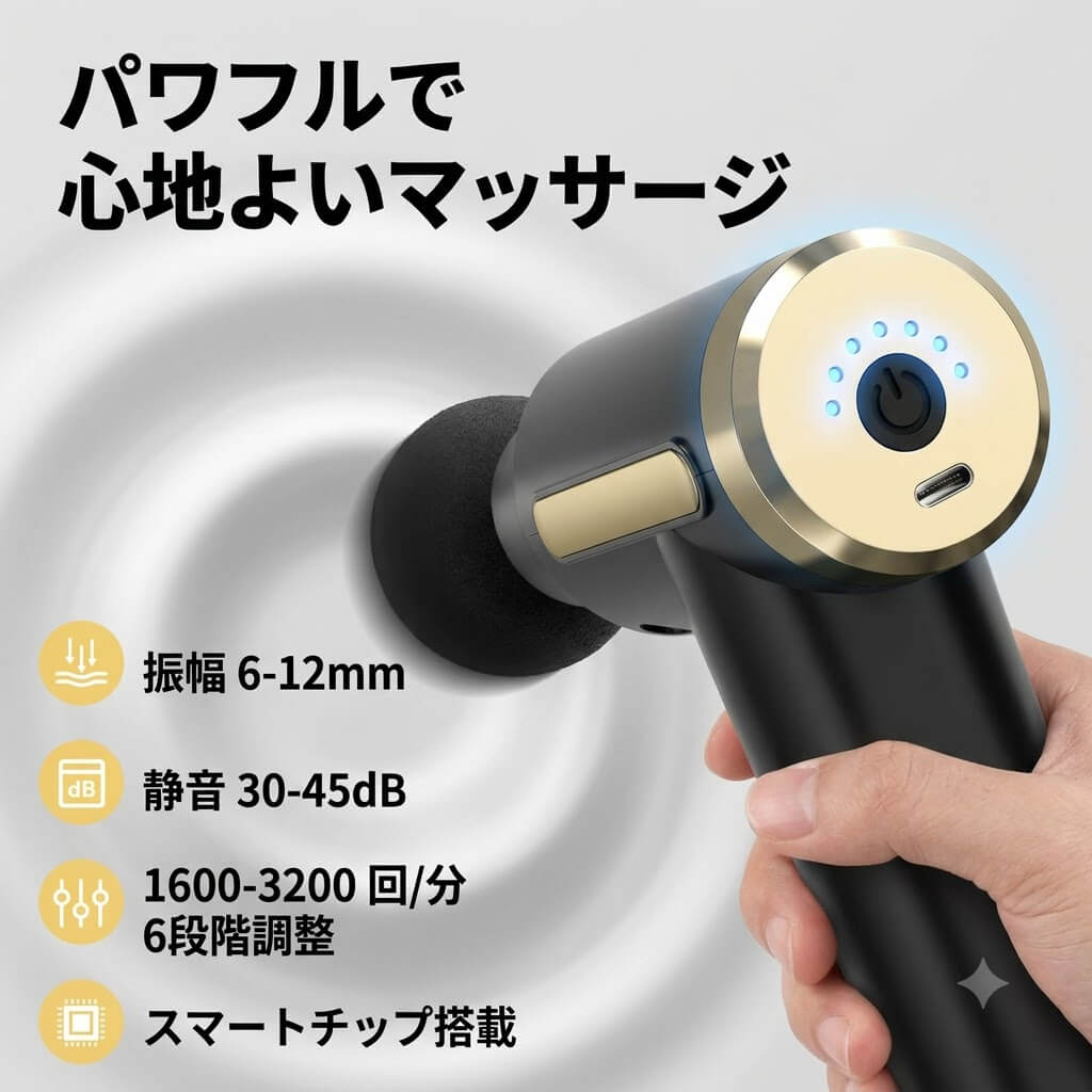 どこでもほぐせる ハンディマッサージガン